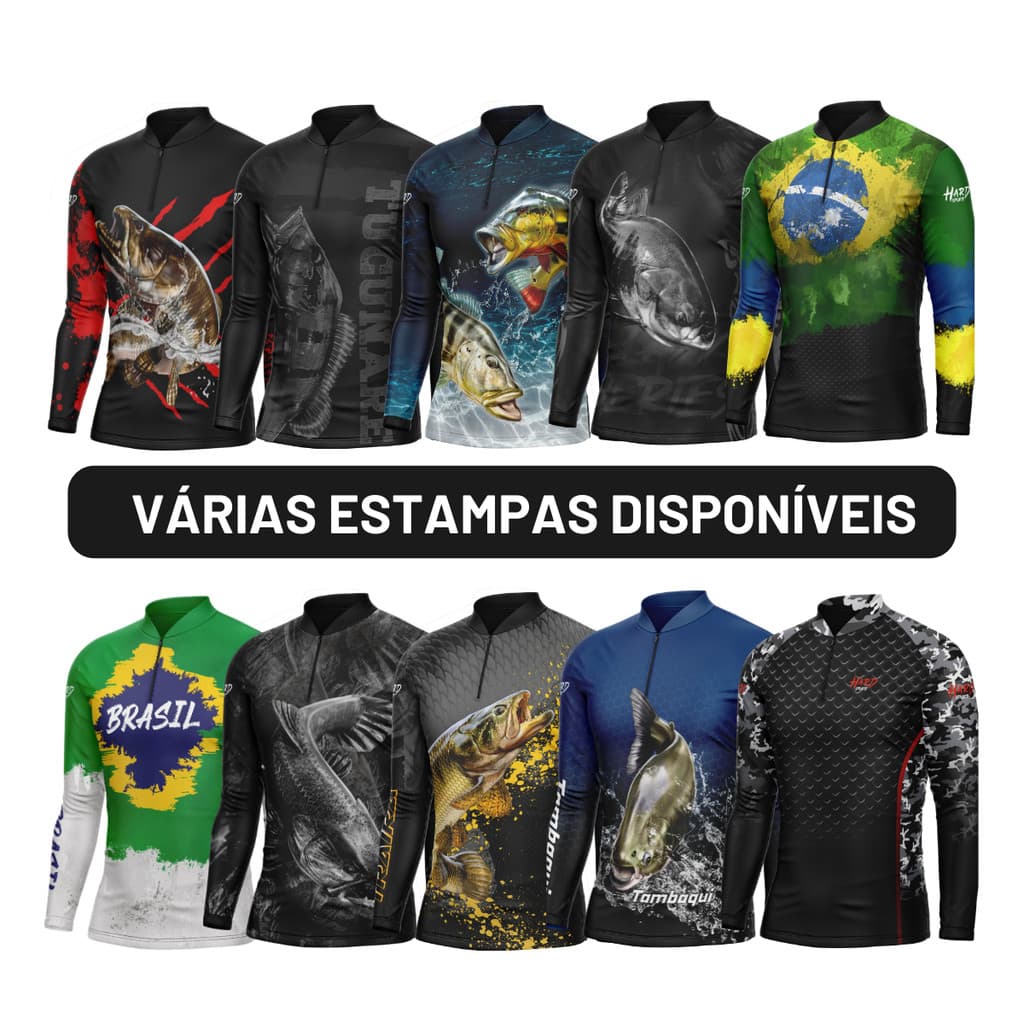 Camisa Camiseta de Pesca Blusa Dryfit Com Proteção Solar Uv50 Tecido Leve Resistente Para Frio Calor