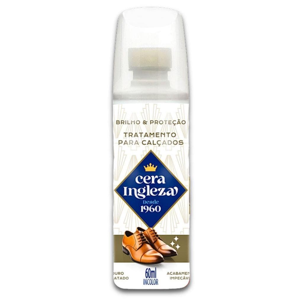 Cera Líquida Incolor Calçado 60ml Brilho E Proteção Ingleza Frasco