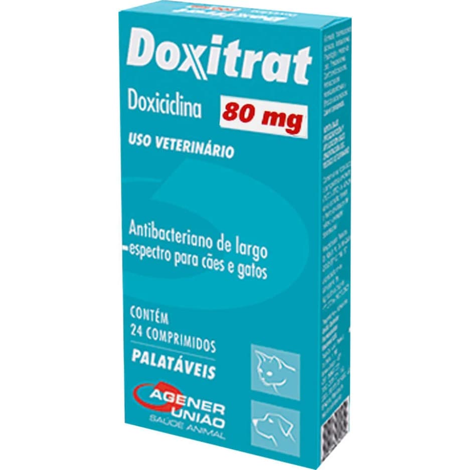 Doxitrat 80mg 24 Comprimidos P/ Cães E Gatos - Agener União