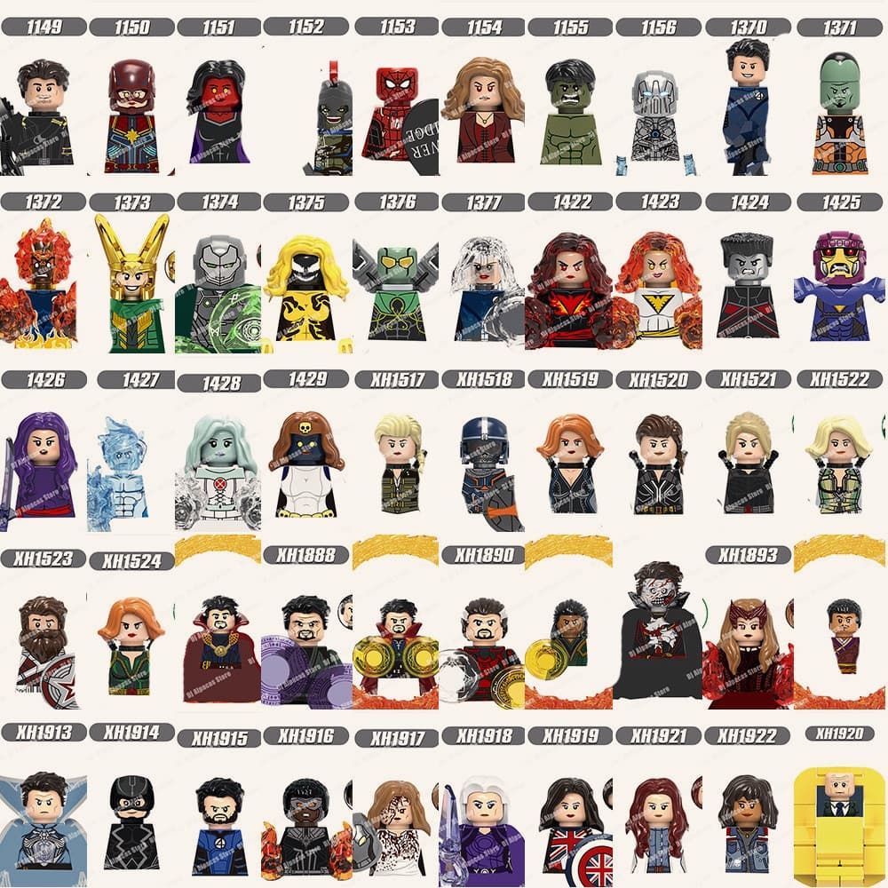 Blocos De Construção Figuras Brinquedo colecao de personagens XH1914 XH1149 XH1427 XH1426