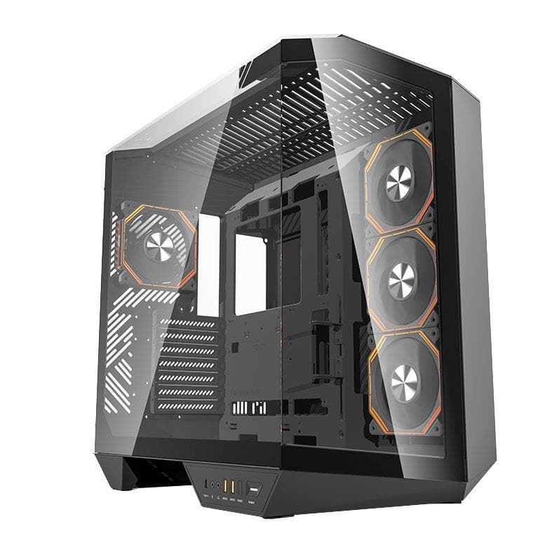 Gabinete Gamer Aigo Darkflash Arcee DY470 ARGB FullTower Lateral de Vidro C/4 Fans Preto DY470-BK-4F