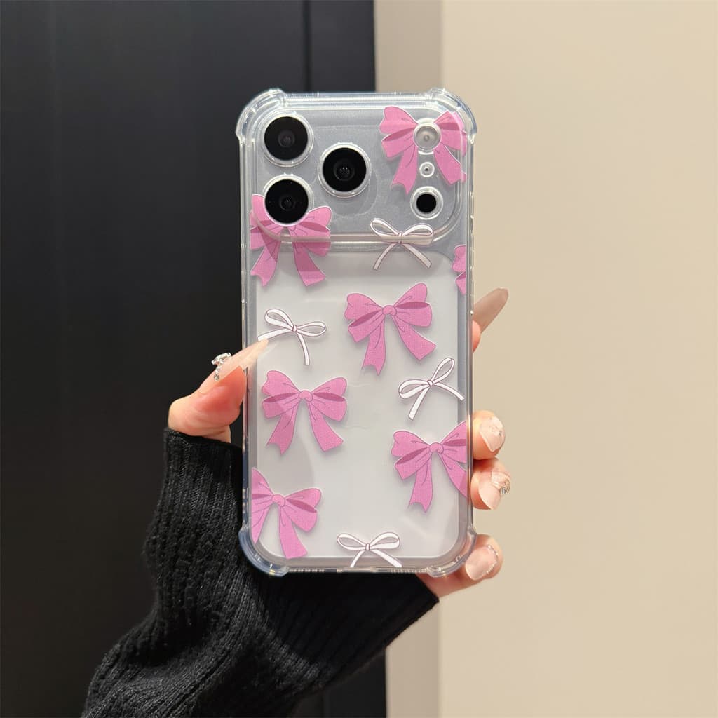 Capa para celular laço rosa adequada para Samsung A55 A50 A36 A32 A26 A24 A15 A10 A06S24 S25ULTRA TPUCapa Macia