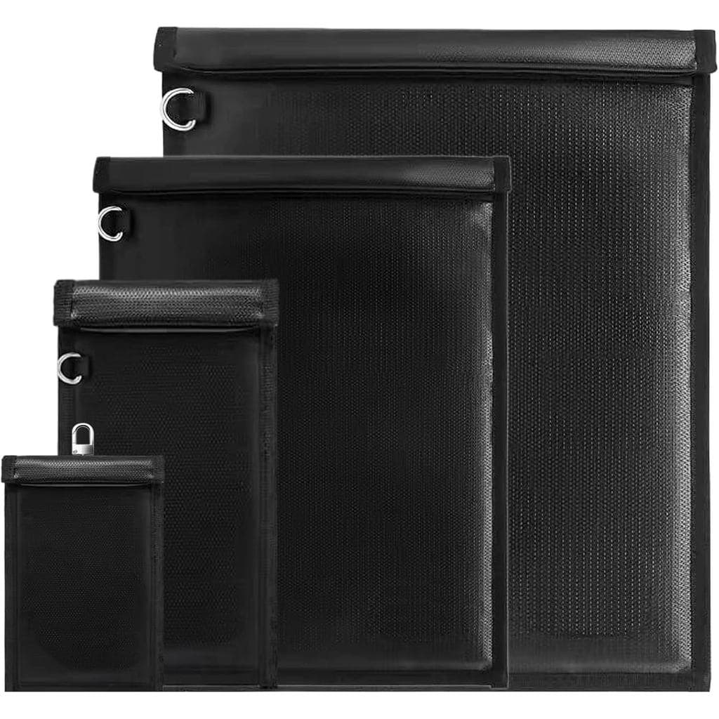 Pacote com 4 Bolsas Faraday, Bolsa Faraday para Chaves de Carro, À Prova de Fogo e Água, Bolsa Faraday RFID, Bolsa para 