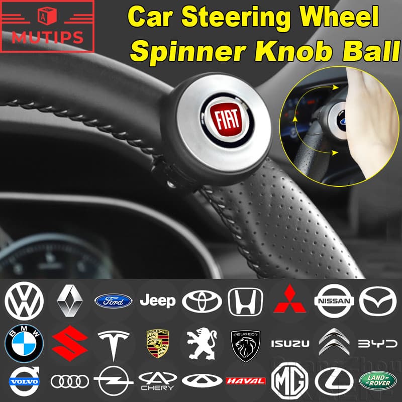 【MUTIPS】360 ° Rotação Do Volante Elétrico Carro Bola Girador Lidar Com Botão Impulsionador