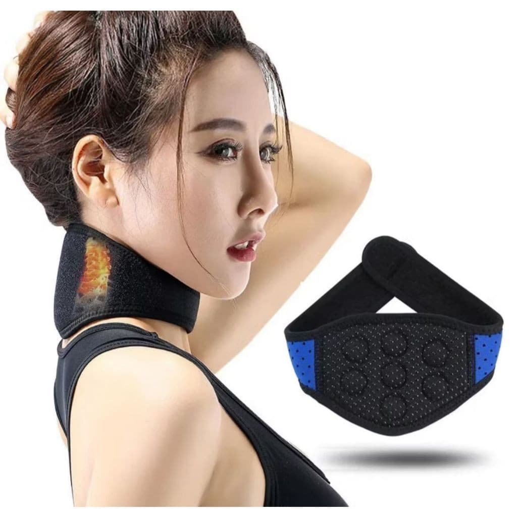 Alívio de Dores no Pescoço - Suporte Cervical com Terapia Infravermelha e Ímãs