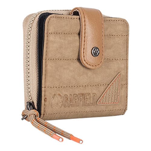 Carteira Garfield Tactel Nylon Pequena Bege Gf2891