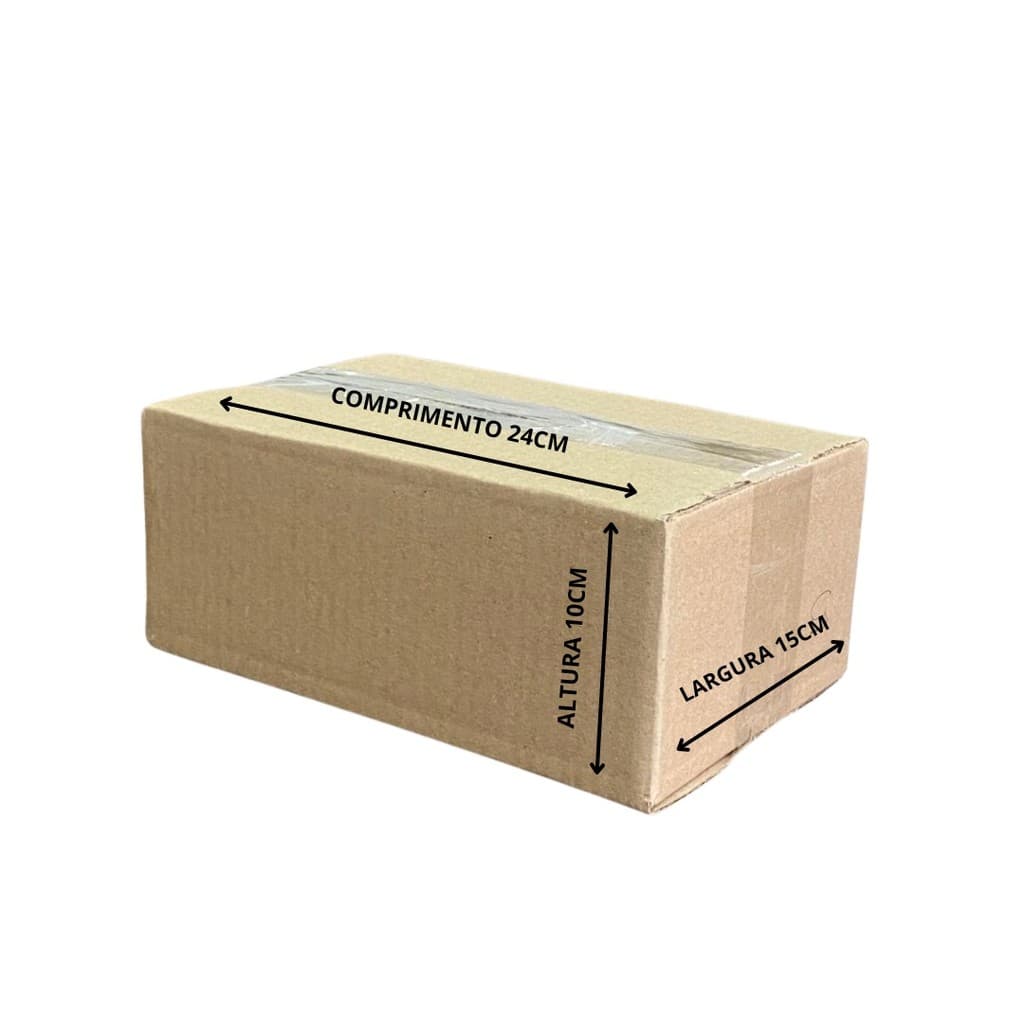 CAIXA DE PAPELÃO ONDA B 24X15X10 50 Unidades
