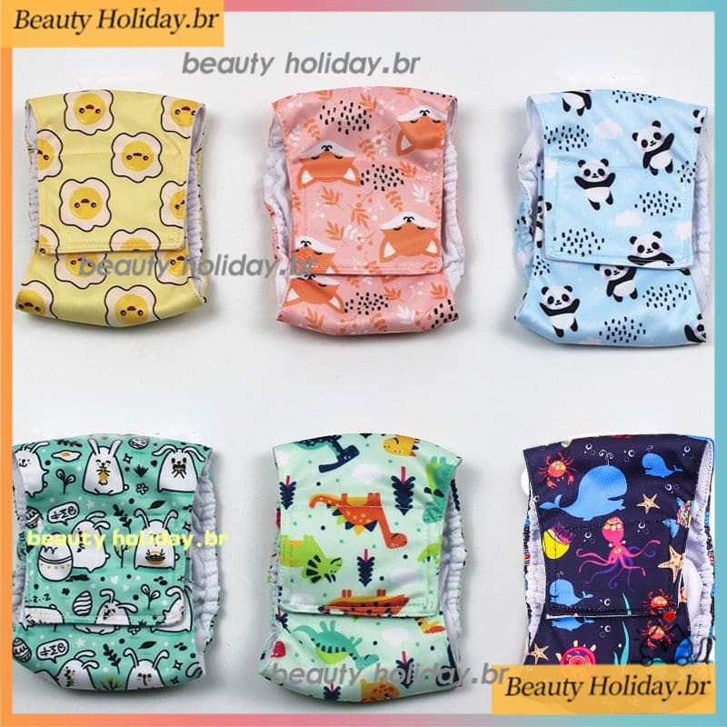 Impressão Calça Fisiológica Macho Cachorro À Prova D'água Calção Respirável Roupa Íntima Lavável Fralda Pet