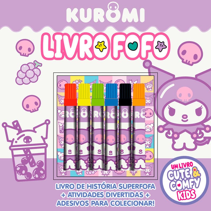 Kuromi - Livro Fofo - Cute e Comfy Kids