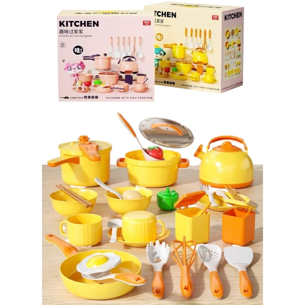 Kit Panelinhas Divertida Infantil 38 Pcs Completa Utensilios