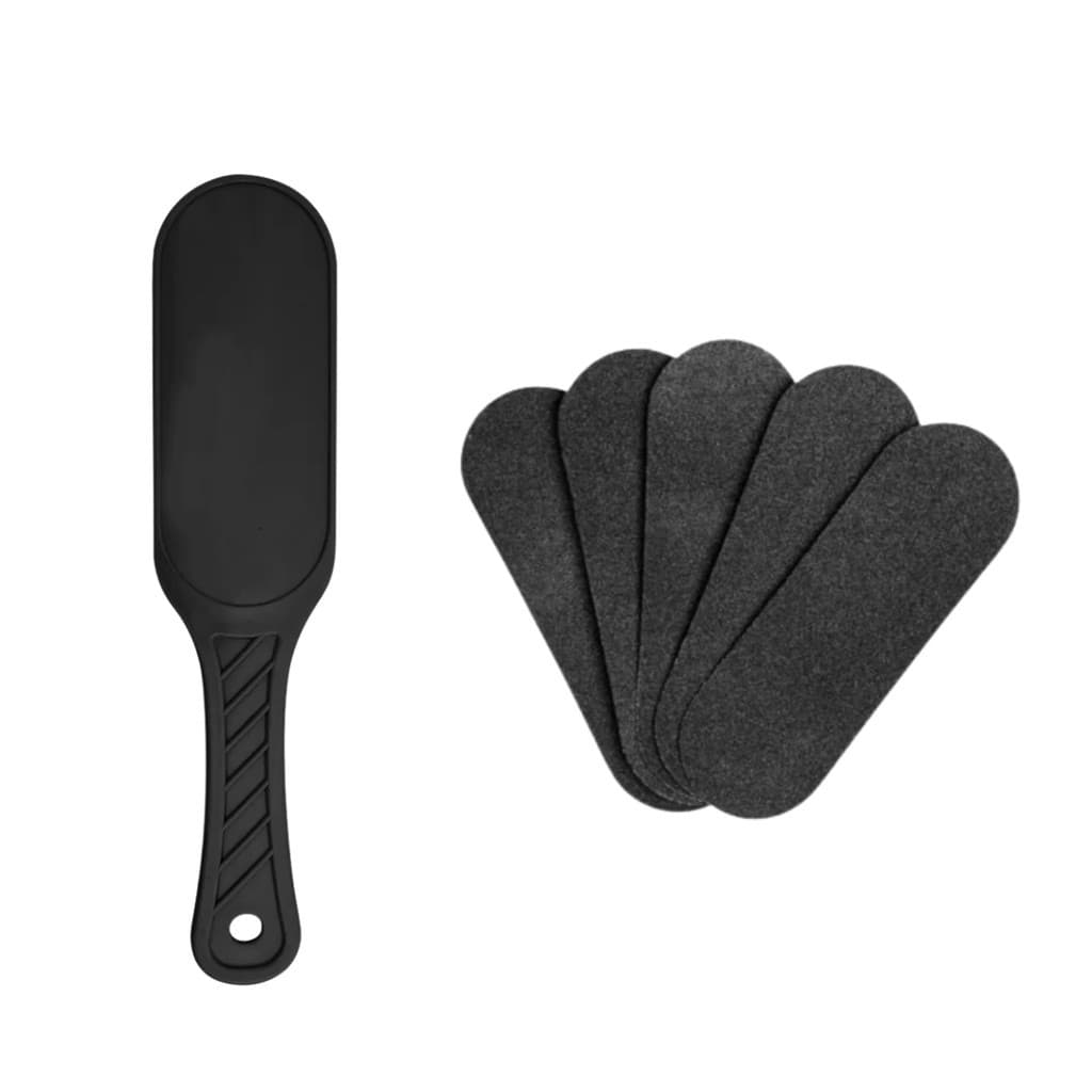 Lixa de Pé com Suporte + 12 Refis Adesivos de Lixas Grossas Calosidade Pé