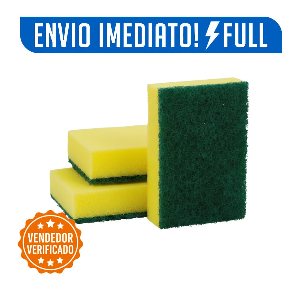 MELHOR PREÇO! Kit Esponjas Esponflora Dupla Face – Multiuso 30/60/90 Unidades
