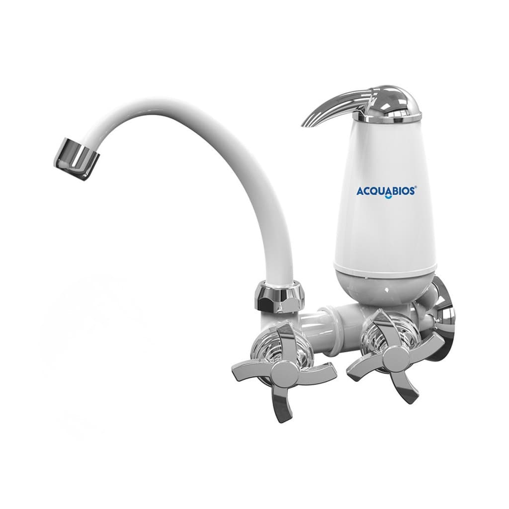 TORNEIRA COM FILTRO BRANCO BICA MÓVEL QUADRISETA 1/4