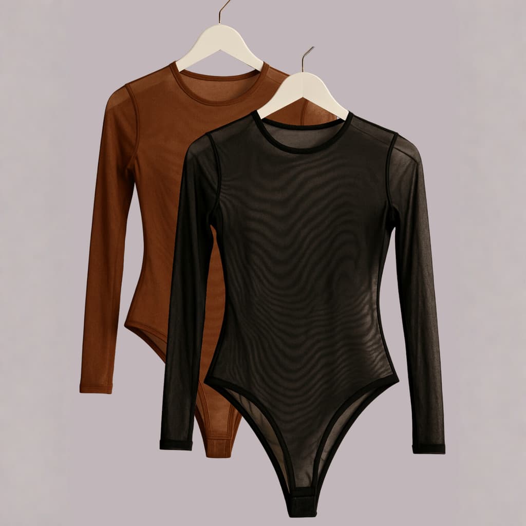 Kit 2 Bory Tule Feminino Virginia Blusa Feminina Blogueirinha Leve Body Sexy Manga Longa Estiloso