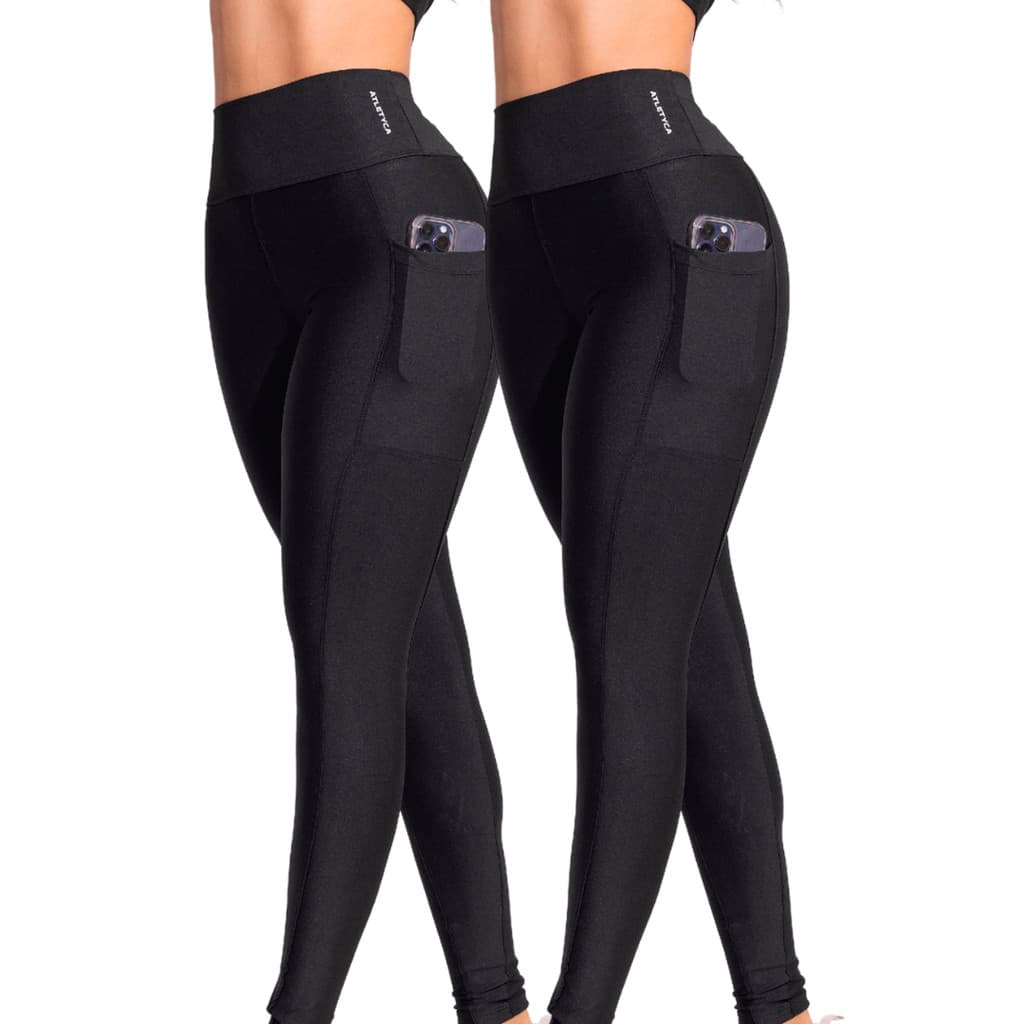 Kit 2 Legging Com Bolso Fitness Feminino Atletyca