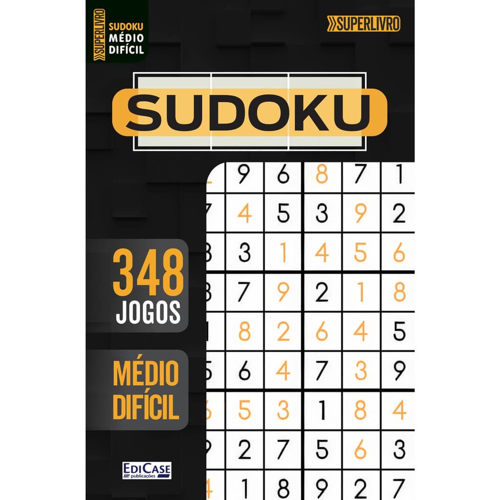 Super Livro Sudoku ed.01 - 196 págs.- Médio/Difícil
