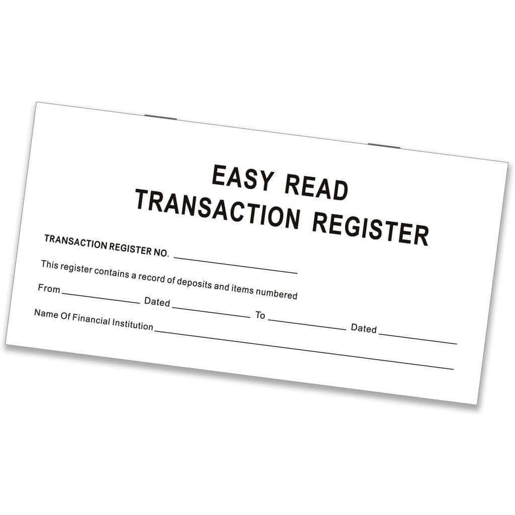 Registros de Cheques de 6"×3" para Caderneta de Cheques Pessoal - Registros de Transações em Branco para Banco Pessoal o