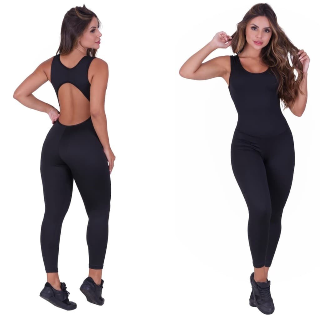 Macacão Longo Suplex Fitness Academia E Ginastica Feminino