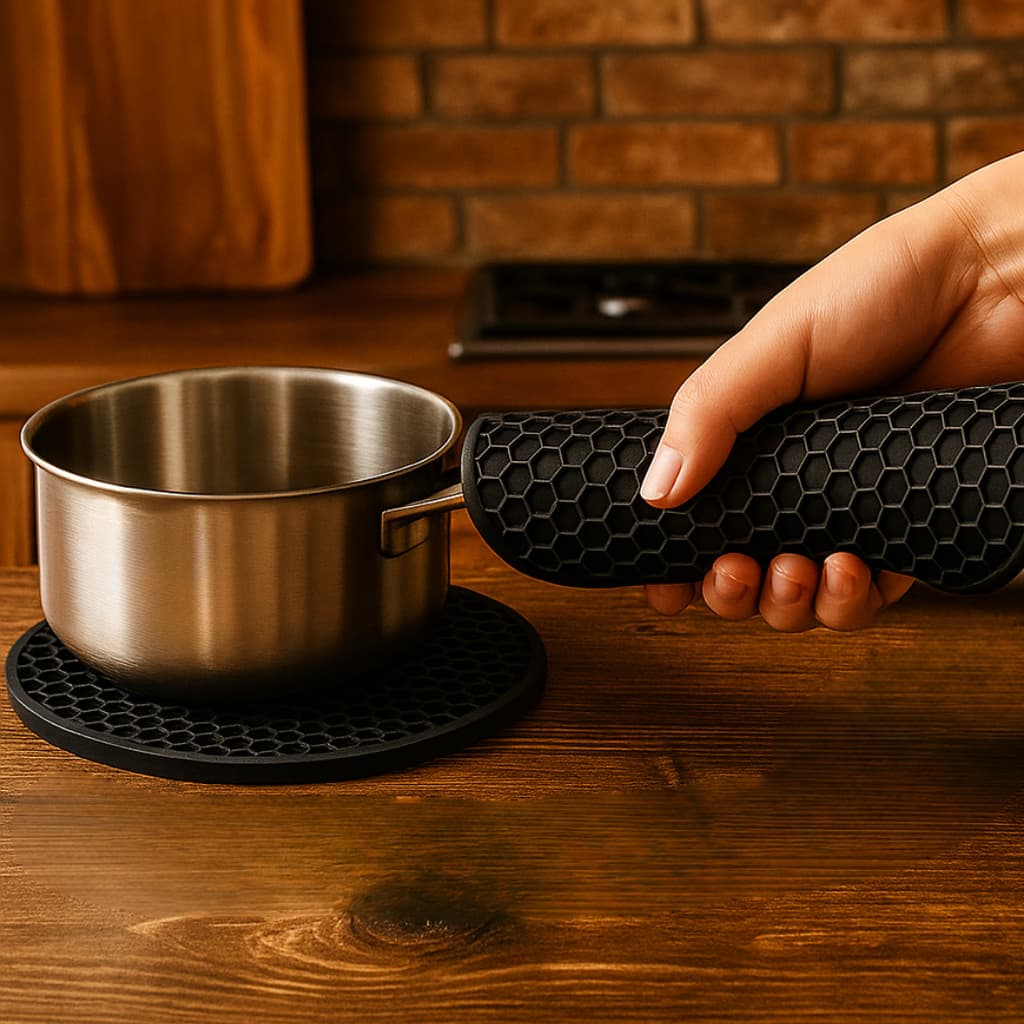 Black Friday Kit 5 Descansos Panela em Silicone Protetor Resistente