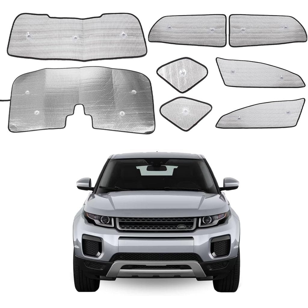 Kit de Protetor Solar para Para-brisa para Range Rover Evoque 2012-2018, Acessórios para Janelas Dianteiras e Traseiras,