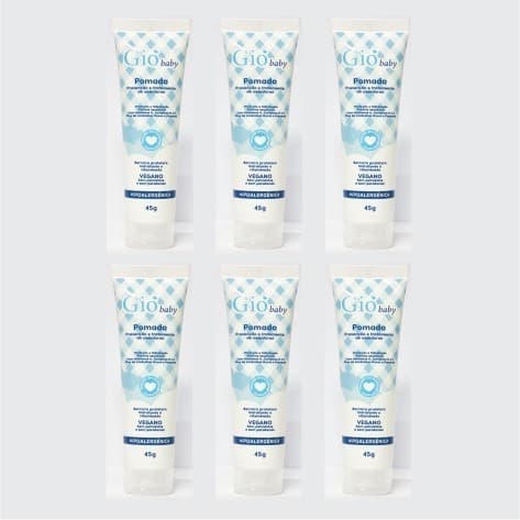 Kit 06 Pomadas Prevenção Assaduras GIO BABY 45g