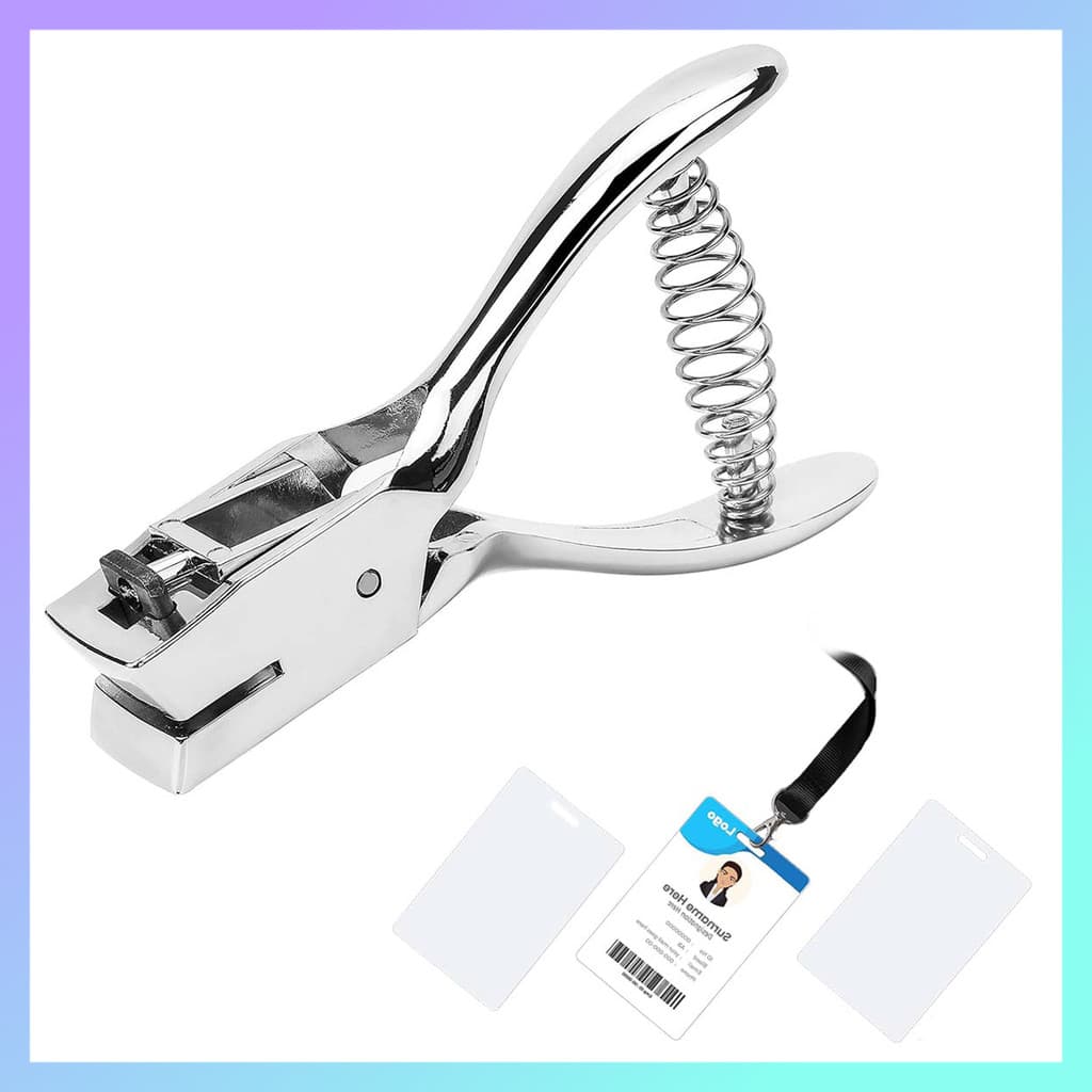 Perfurador com fenda, perfurador de crachá de cartão de identificação, Slot de PVC e papel, perfurador forte