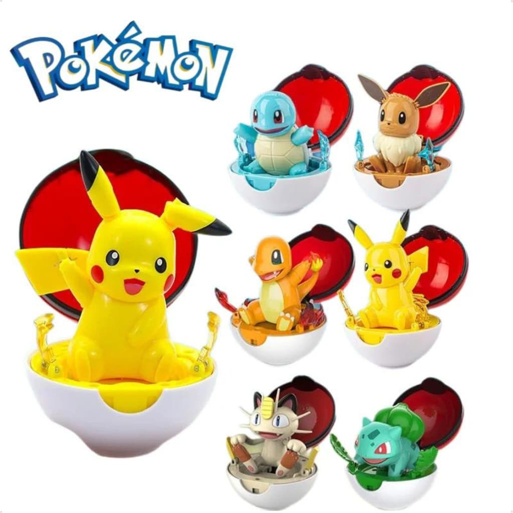 Pokémon Pokéball com Boneco Mini Figura Brinquedo de Ação e Coleção