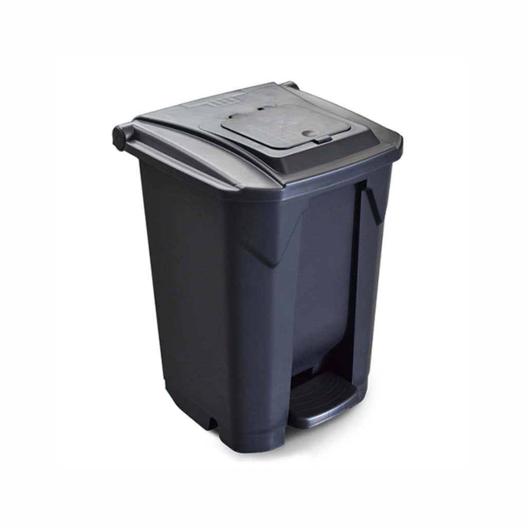 Lixeira Preta 60l Coleta De Lixo Grande Tampa Click Cozinha