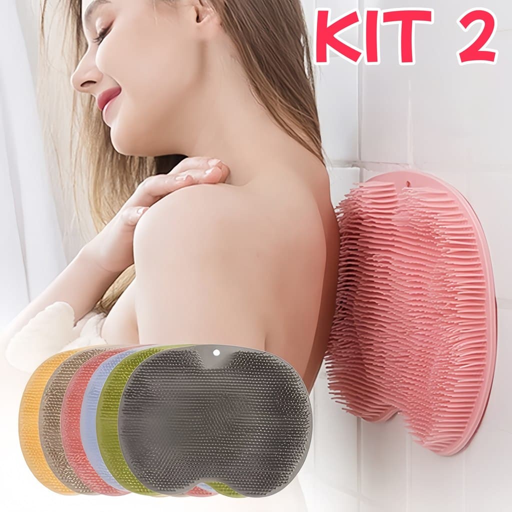 Kit 1/2  Escovas Esfoliantes Multiuso – Para Banho, Costas e Pés, Massageador e Limpador Prático