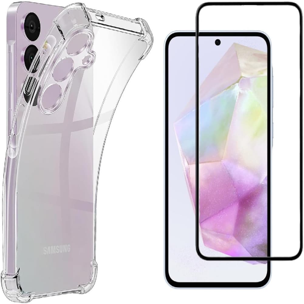 Capa Case Capinha Anti Impacto \ + Película 3D Vidro Temperado Para Samsung s20 s21 s22 s23 s24 s25 FE plus