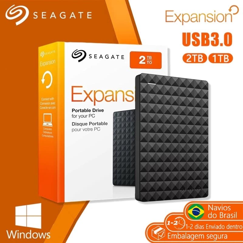 🔥🔥Seagate🔥🔥 HD Externo 1TB/2TB/4TB Expansão USB 3.0 Disco Rígido
