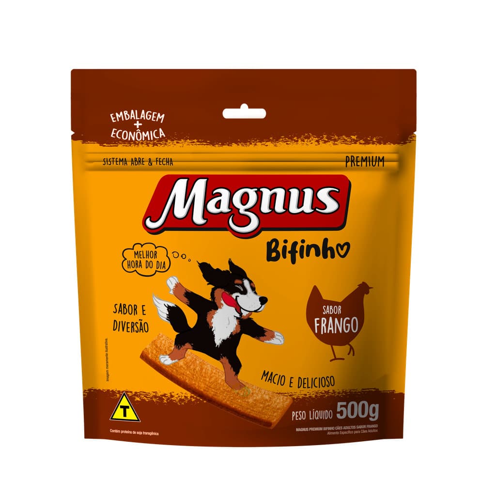 Magnus Bifinho Para Cães Adultos Sabor Frango 500g