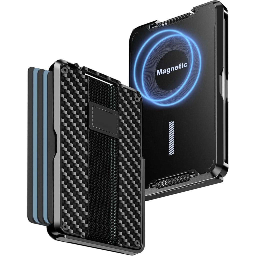 Carteira Magsafe, Carteiras Magnéticas para Celular, Carteiras de Bolso Frontal para Homens, Carteira Minimalista Fina c