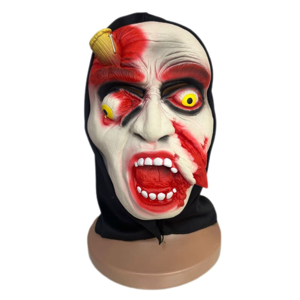 Máscara Zumbi Monstro Estaca Terror Halloween Fantasia Látex