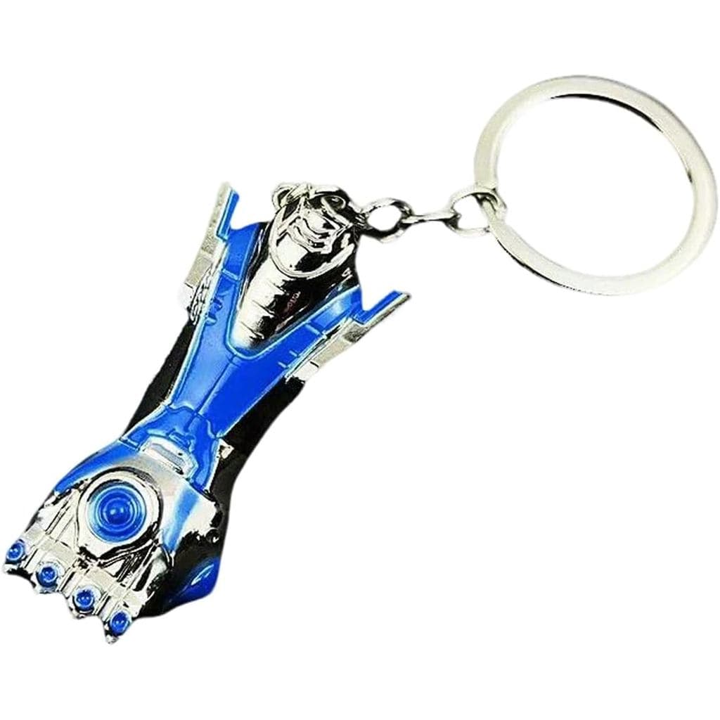 Chaveiro De Manopla Mecânica-Réplica De Adereço De Jogo Corta-Vento De Metal , Clipe De Mochila Para Fãs De Jogos .