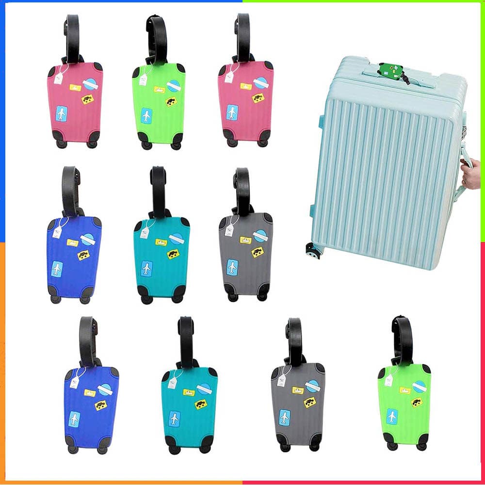 10 etiquetas de bagagem etiqueta de bagagem etiqueta de identificação de bagagem etiqueta de informações de bagagem cor 