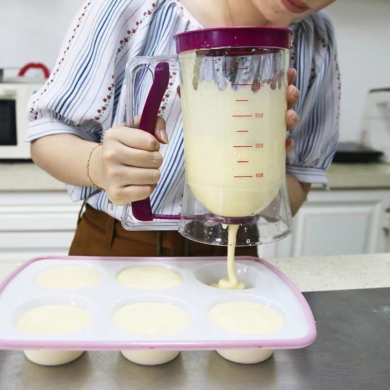 Jarra Dosadora de Massas 900ml para Bolo, Panqueca, Crepe e Waffle