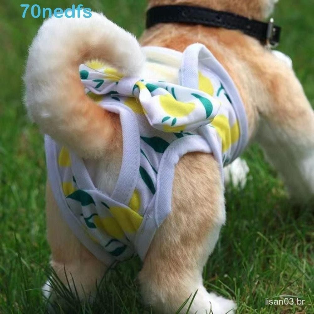 Calças De Fraldas Para Cães Femininos NEDFS , Sanitárias Macias Reutilizáveis Respiráveis Menstruação De