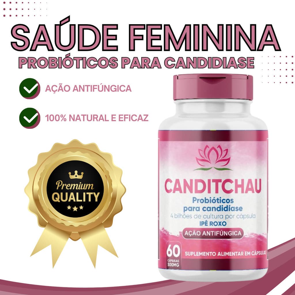 CANDITCHAU PROBIÓTICOS ANTIFUNGO LACTOBACILOS FLORA INTIMA CANDIDIASE CANDIDA CANDIFLORA CANDIA