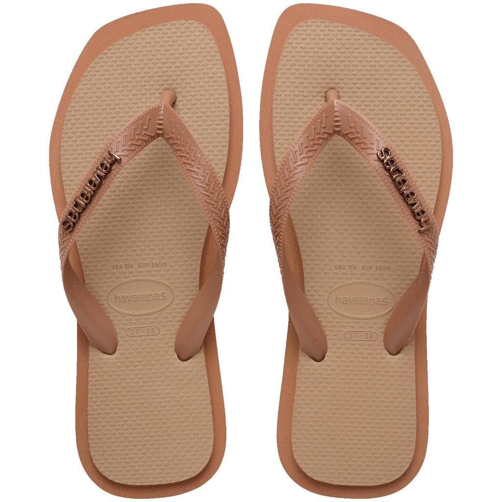 Chinelo Havaianas Top Square Fusion - Rose Gold - 37/38