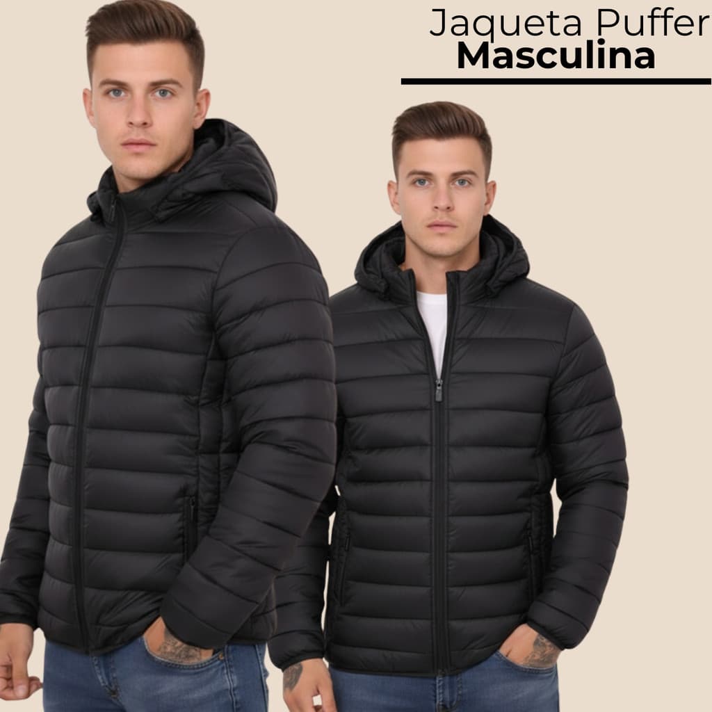 Jaqueta Puffer De Frio Intenso Blusa Impermeável Inverno