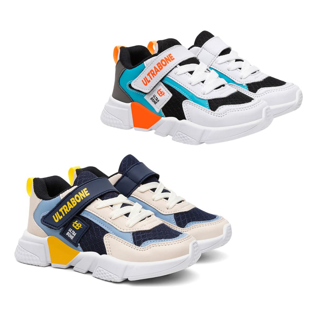 Kit 2 Tênis Infantil Menino Calce Fácil Passeios Escolar