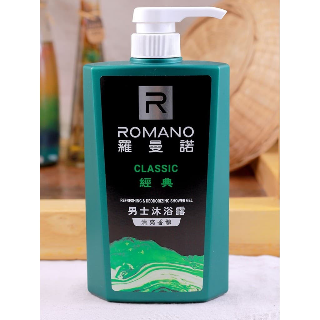 Romano Romano Gel de banho masculino clássico refrescante refrescante refrescante refrescante fragrância desodorante mas