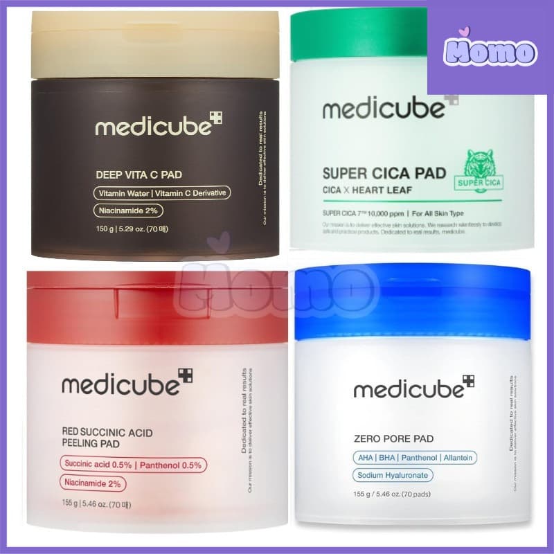 MEDICUBE zero pore pad 2.0  deep vita c pad succinic pad 155g 70sheets