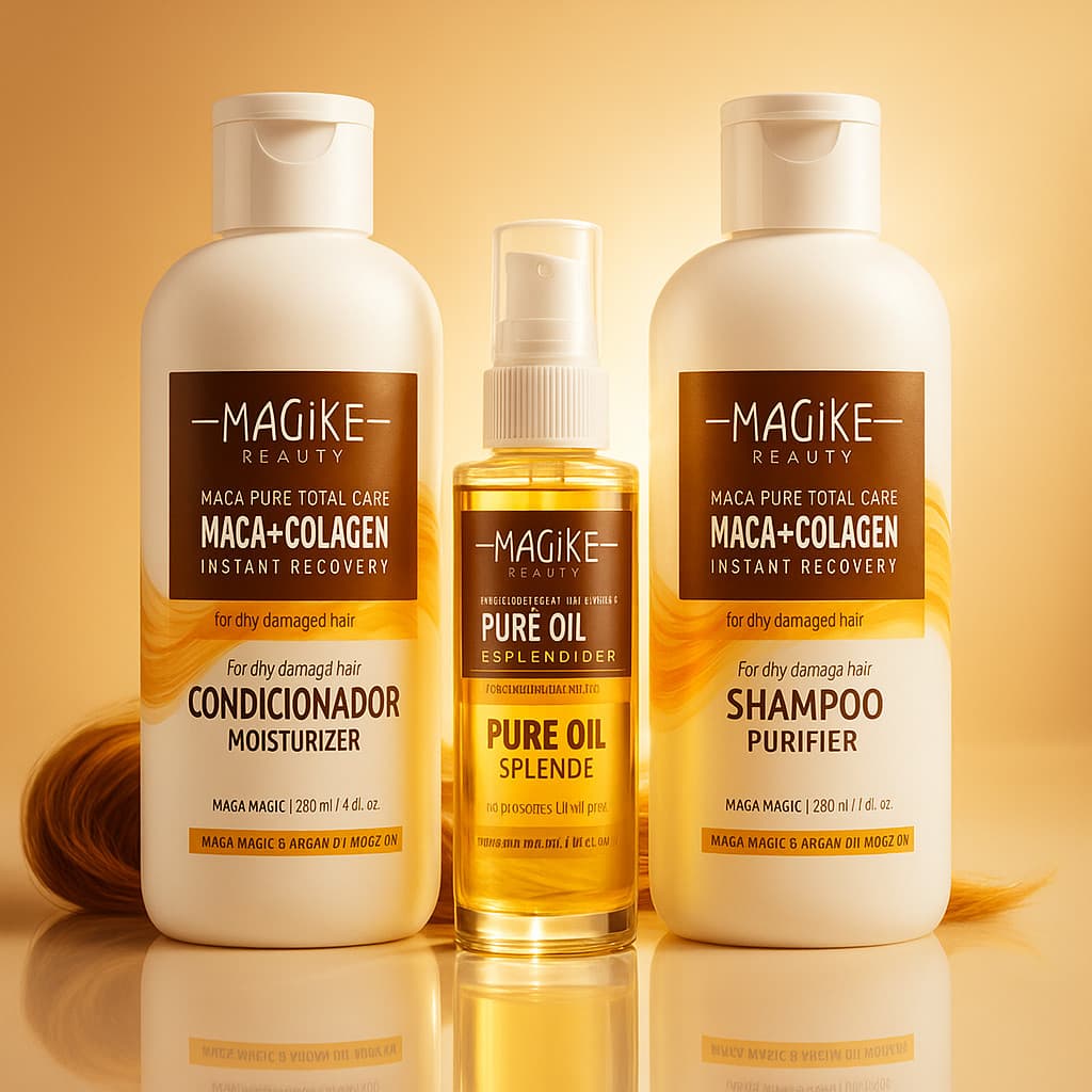 kit shampoo condicionador COLLAGEN 250 ml- MACADAMIA  Hidratação Profunda, Brilho Intenso e Fim do Frizz