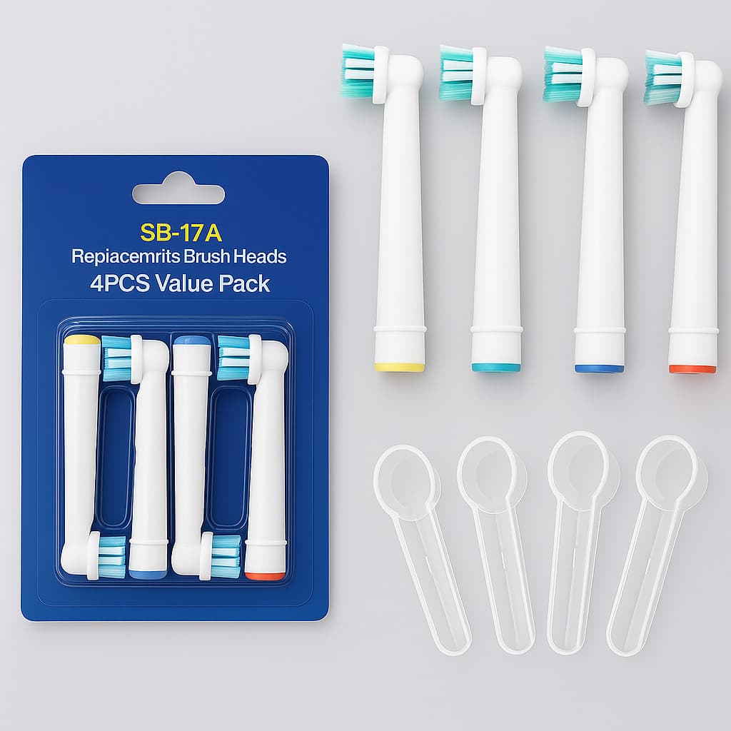 Kit com 4 Refis para Escova Elétrica Oral-B + 4 Capas Protetoras