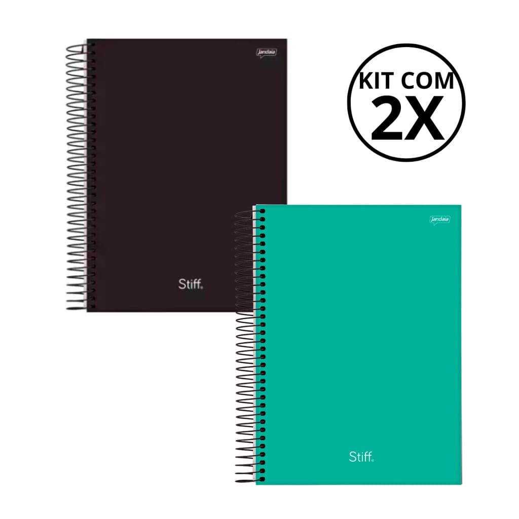 Kit Com 02 Cadernos Universitario 10 Matérias Stiff - Jandaia