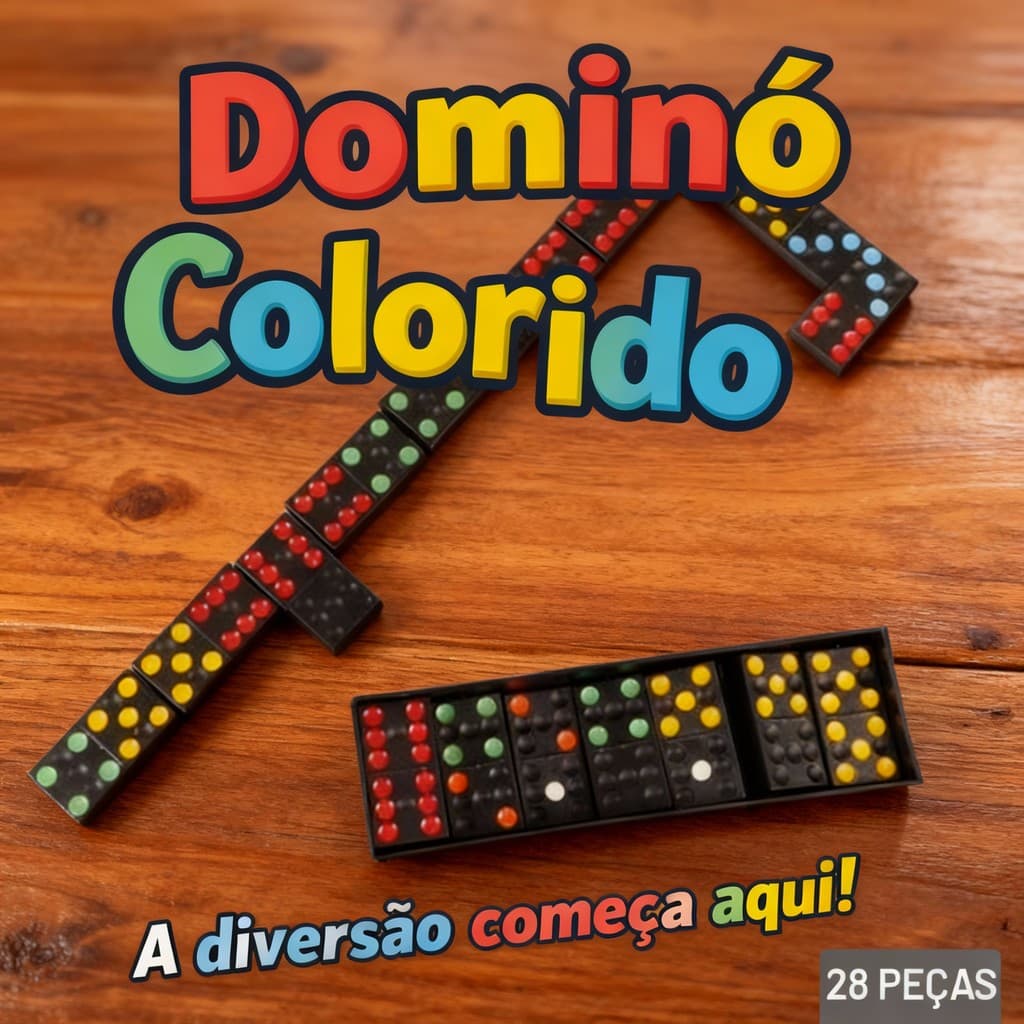 Kit 1 / 2 ou 3 Jogo Dominó Plástico C/ Estojo 28 Peças Jogo de Mesa Tabuleiro Estratégia Para Família Amigos
