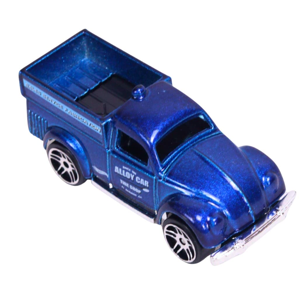Miniatura Carrinho Volks Fusca Azul Pickup Escala 1:64 Metal Castela
