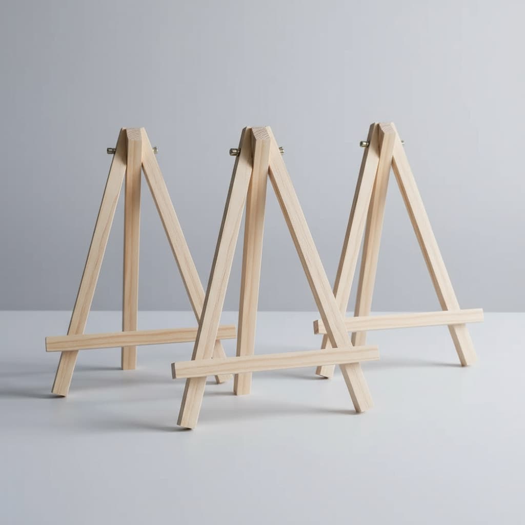 Kit 3 Cavaletes 23x40 Cm P/ Telas De Pinturas Quadros Escola